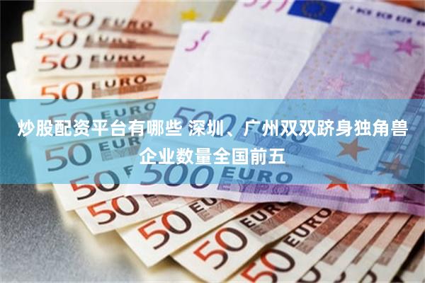 炒股配资平台有哪些 深圳、广州双双跻身独角兽企业数量全国前五